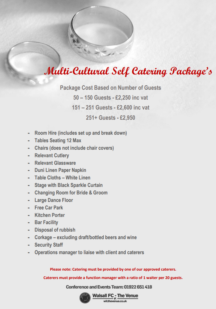 Multi Cultural Self Catering Package (2) Multi Cultural Self Catering Package (2)